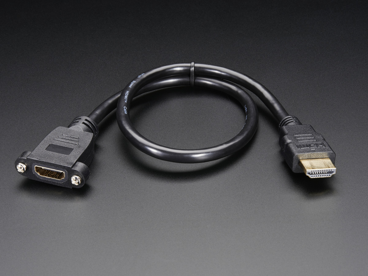 978 Adafruit Panel mount HDMI Cable - 40 cm