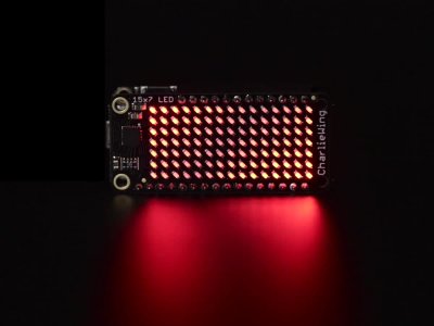 Adafruit 15x7 CharliePlex LED Matrix Display FeatherWing - Red