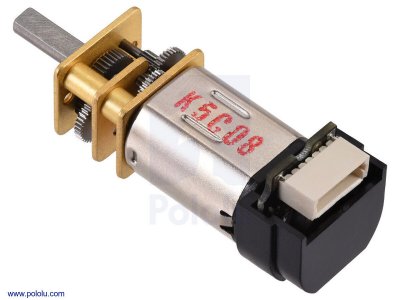 75:1 Micro Metal Gearmotor HP 6V with 12 CPR Encoder, Back Conne